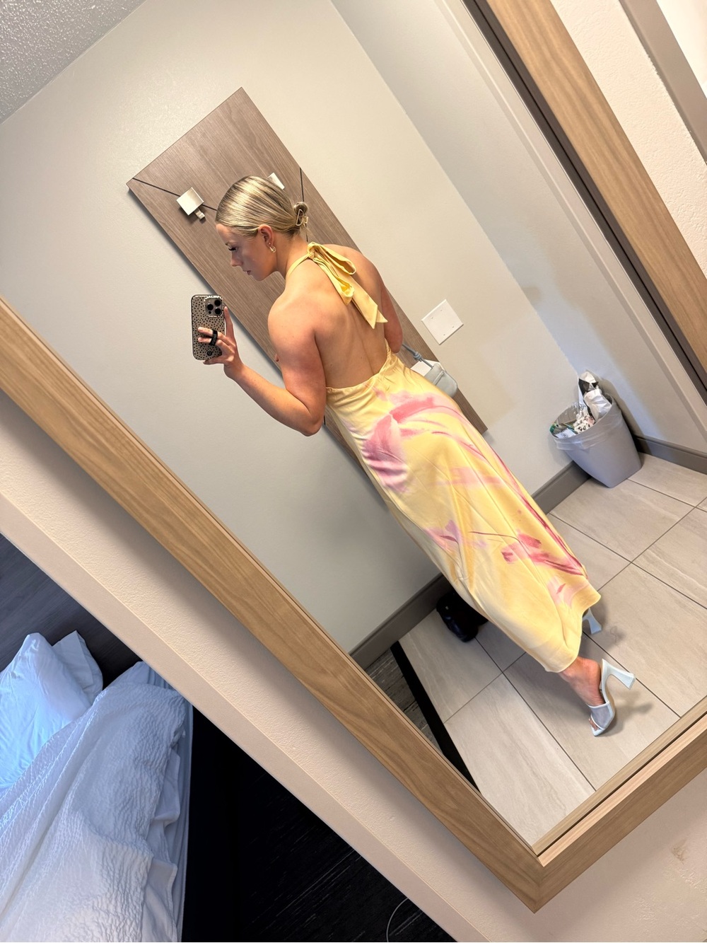 Abercrombie & Fitch Yellow Halter Dress - Picture 3 of 4